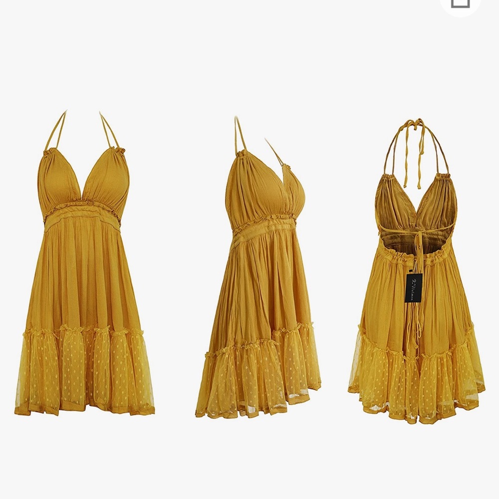 Yellow R. Vivimos mini dress size Large